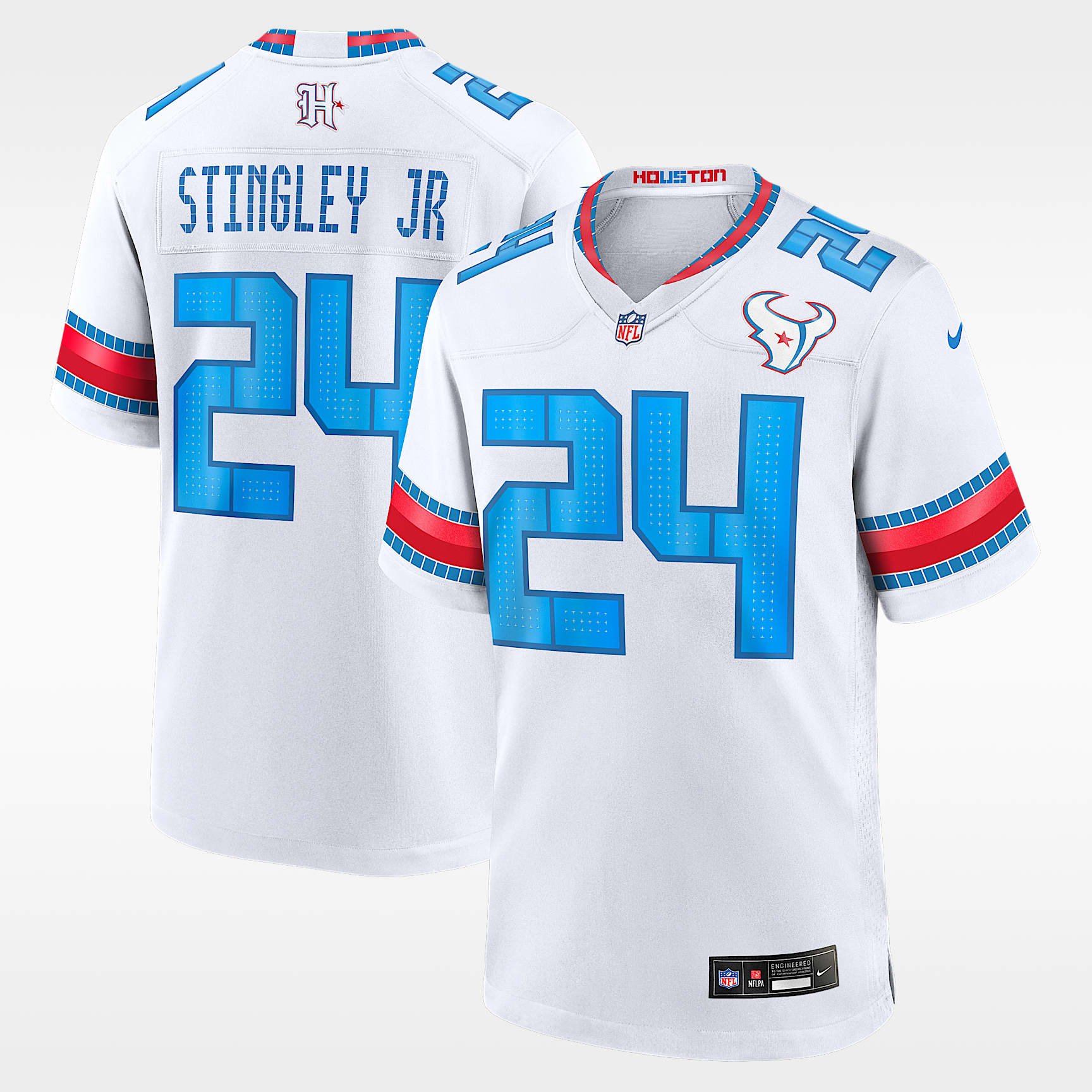 NIKE NHL ゲームシャツ　40 総刺繍　ストリート　スケーター　メッシュ Derek Stingley Jr. Houston Texans Rivalries Collection Men's Nike